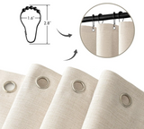 Luxuriöser Duschvorhang aus Leinen – Wasserdicht und dickes Kunstleinen