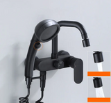 AquaJet Wandarmatur in Schwarz aus Messing