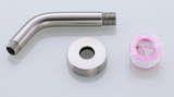 AquaLuxe G1/2 Zoll Messing Duscharm – Runde Wandhalterung für Regendusche, Premium Verlängerungsrohr in 5 Farben
