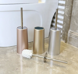GoldAura CleanLine – WC-Bürste mit Halter in Eleganter Gold-Optik