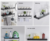 ALUMAX – Schwarzes Aluminium-Eckregal ohne Bohren