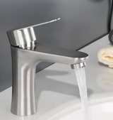 Edelstahl-Waschtischarmatur mit Einhebelmischer – Modernes Design für Bad & Waschbecken