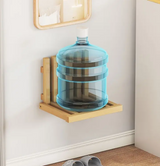 Ultra-Schmale Klappbare Wandbank – Bohrfreie Massiv-Bambus Schuhbank