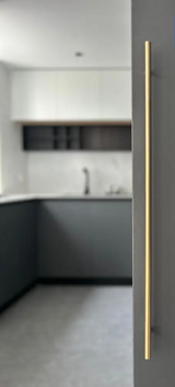 Nurlin T-Bar Messing Möbelgriff – Rund, Extra Lang, Modernes Design für Schränke, Schubladen & Kühlschrank