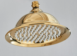 AurumRain Regendusche Kopf – Gebürstetes Gold Messing Duschkopf | Rundes Design | Luxuriöses Duscherlebnis