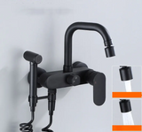 AquaJet Wandarmatur in Schwarz aus Messing