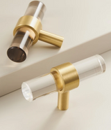 Moderner Messing-Acryl Möbelgriff