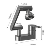 Aqua Twist Duo-Flex Waschtischarmatur – 360° drehbarer Zweilochhahn für Warm- und Kaltwasser