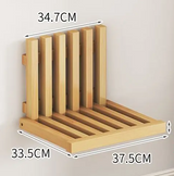 Ultra-Schmale Klappbare Wandbank – Bohrfreie Massiv-Bambus Schuhbank