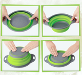 FlexiDrain – Faltbarer Silikon-Korb zum Waschen & Abtropfen