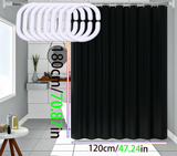 AquaShield Schwarzer Duschvorhang – Wasserdicht, stilvoll und umweltfreundlich – Reines schwarzes Design