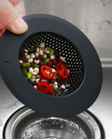 CLEANDRIP Abflussfilter aus Edelstahl, schwarz, mit Griff