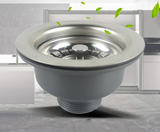 Talea Edelstahl Spülbeckenablauf mit Sieb – 114mm/110mm Pop-up Abfluss Komplettset für Küche und Waschbecken