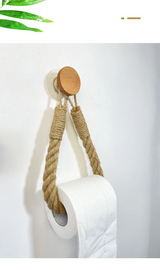 HangEasy Nagelfreier Handtuchhalter und Toilettenpapierhalter aus Seil