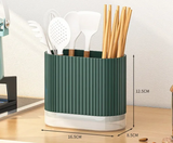 Organix – Multifunktionaler Besteckhalter mit Abfluss & Wandmontage (Ohne Bohren)