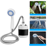 ReiseDusche Mobil – Wiederaufladbare Campingdusche mit 3.7-V-Pumpe | Tragbarer Duschkopf mit 1,5-m-Schlauch | Für Camping, Reisen & Haustierpflege