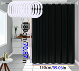 AquaShield Schwarzer Duschvorhang – Wasserdicht, stilvoll und umweltfreundlich – Reines schwarzes Design