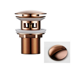 LuxePop Pop-Up Abflussstöpsel – Edle Waschbecken-Abflusslösung in Schwarz, Gold & Roségold