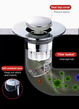 CleanSeal Universal-Pop-Up-Spülbeckenstöpsel