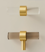 Moderner Messing-Acryl Möbelgriff