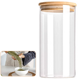 PureVorrat Glasbehälter Set – Vorratsdosen mit Holzdeckel | Luftdicht & Stilvoll | Moderne Küchenaufbewahrung