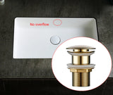 LuxDrain Pop-Up-Abflussstöpsel – Stilvoller Waschbeckenstöpsel in Schwarz, Gold und Rosé