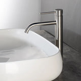 GoldLinea Hocharmatur Waschbecken – Gebürstetes Gold Wasserhahn Edelstahl | Einhebel Mischbatterie Warm & Kalt | Elegantes Baddesign