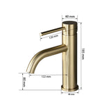 ROSEVÉRA Brushed Gold – Design Waschtischarmatur aus Edelstahl (Einloch, Einhebel)