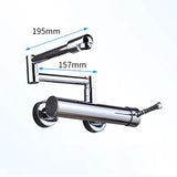 AquaTurn Schwarzer Wandhahn – 360° Drehbarer Küchenmischer mit Warm- & Kaltwasserregelung