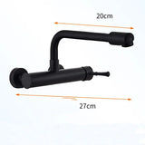 AquaTurn Schwarzer Wandhahn – 360° Drehbarer Küchenmischer mit Warm- & Kaltwasserregelung