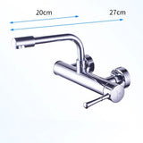 AquaTurn Schwarzer Wandhahn – 360° Drehbarer Küchenmischer mit Warm- & Kaltwasserregelung