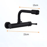 AquaTurn Schwarzer Wandhahn – 360° Drehbarer Küchenmischer mit Warm- & Kaltwasserregelung