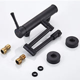 AquaTurn Schwarzer Wandhahn – 360° Drehbarer Küchenmischer mit Warm- & Kaltwasserregelung