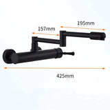 AquaTurn Schwarzer Wandhahn – 360° Drehbarer Küchenmischer mit Warm- & Kaltwasserregelung