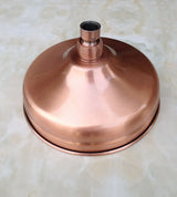 VintageRain 8" runder Regenduschkopf in Antikkupfer – Inklusive Wandarm (Standard 1/2") – Luxuriöser Duschkopf aus massivem Messing