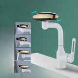 Design Waschtischarmatur mit kaskadenartigem Wasserfluss und vier Strahlarten