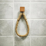 HangEasy Nagelfreier Handtuchhalter und Toilettenpapierhalter aus Seil