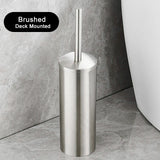 SteelClean Luxus-Toilettenbürste mit Wandhalterung – Schwarzes Edelstahldesign