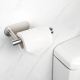 Selbstklebendes Badezimmer-Zubehörset aus Edelstahl – Ohne Bohren | Gebürstetes Finish | Metallmontage