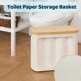RollGuard Eleganter WC-Papierkorb mit Deckel – Geschlossener Aufbewahrungsbehälter für Toilettenpapier