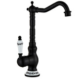 Küchenarmatur aus antikem Messing mit Keramikgriff - 360° drehbar | Traditionelles Design
