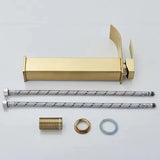 GoldCascade Waschtischarmatur – Gebürstete Goldarmatur für Waschbecken | Eleganter Wasserfallauslauf | Einhebel-Mischbatterie aus Edelstahl