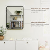 HOMCOM Luxus-Badezimmerspiegel 60x80cm