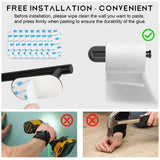 Selbstklebendes Badezimmer-Zubehörset aus Edelstahl – Ohne Bohren | Gebürstetes Finish | Metallmontage