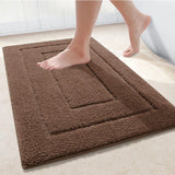Badezimmermatte Mikrofaser Rutschfest – Doppelschicht Badematte | Saugstark & Weich | Komfort Fußmatte