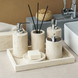 Travèra Beige Travertin Badezimmer-Set