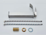 GoldCascade Waschtischarmatur – Gebürstete Goldarmatur für Waschbecken | Eleganter Wasserfallauslauf | Einhebel-Mischbatterie aus Edelstahl