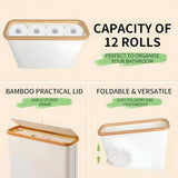 RollGuard Eleganter WC-Papierkorb mit Deckel – Geschlossener Aufbewahrungsbehälter für Toilettenpapier