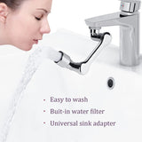 Wasserhahn Verlängerung 1080° Drehbar – Strahlregler Aufsatz | Doppelfunktion Sprühkopf | Flexible Reinigung