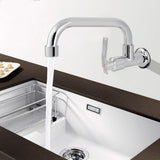 Wandmontierter Kaltwasserhahn aus Edelstahl für Spüle und Waschbecken